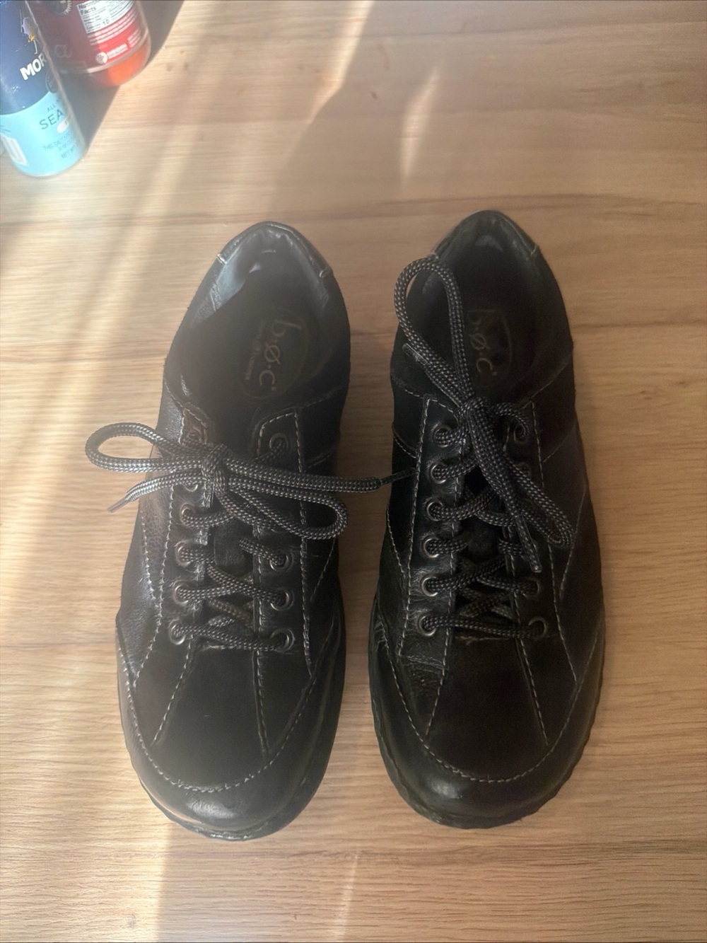 boc Women's Black Lace-Up Casual Flats